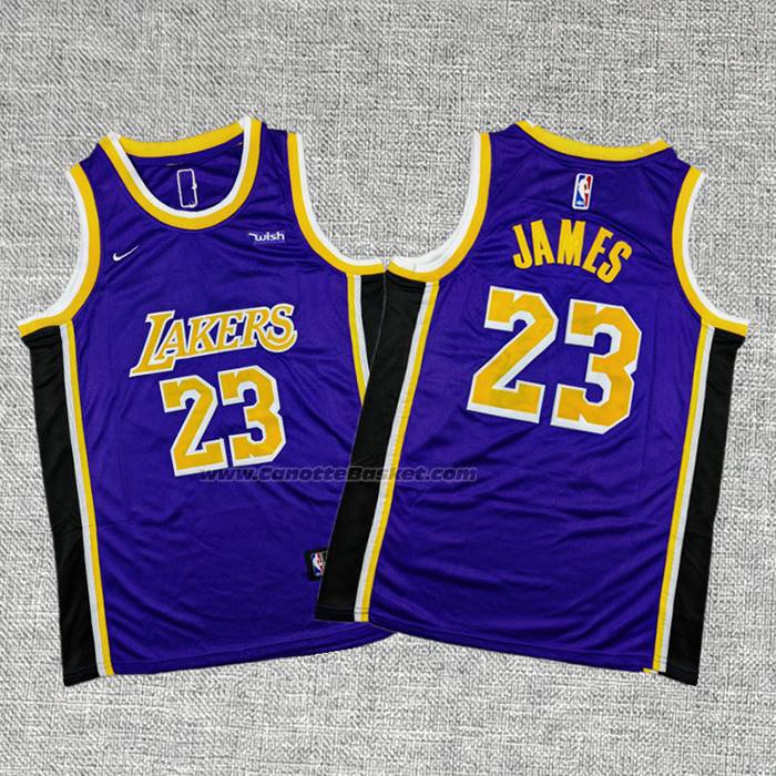 Maglia Bambino Los Angeles Lakers Lebron James No 23 Statement Viola1